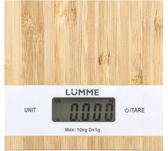 Весы кухонные LUMME LU-1346 белый бамбук, сенсор 40905