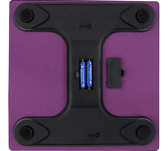 Весы напольные сенсор, встроенный термометр HOME ELEMENT HE-SC904 фиолетовый узор 41278