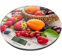 Весы кухонные HOME ELEMENT HE-SC933 летний микс, сенсор, встроенный термометр 36477