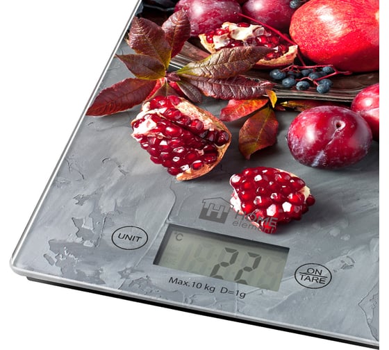 Весы кухонные HOME ELEMENT HE-SC935 сочный гранат, сенсор, встроенный термометр 37072
