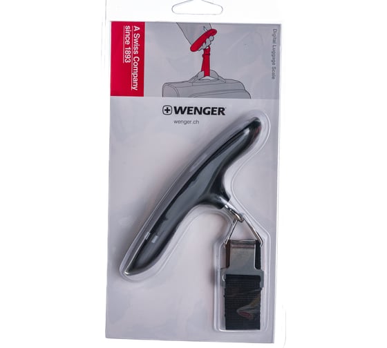 Электронные весы для багажа Wenger черные, до 40 кг, 3x5,5x15,3 см 604562