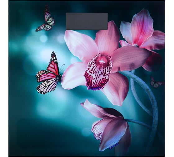 Весы напольные электронные Leben Flower Collection, ЖК-дисплей, макс. нагр. до 180 кг, 28x28x0,5 см 252-056
