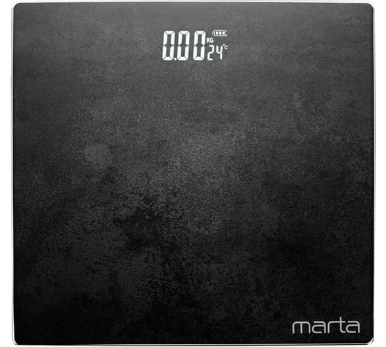 Весы напольные MARTA MT-SC3602 чугун, сенсор, LED дисплей, встроенный термометр 43288