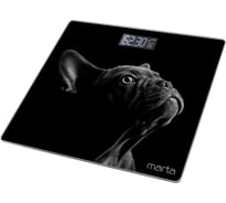 Напольные весы MARTA MT-1608 "Французский бульдог" сенсор, встроенный термометр 41475