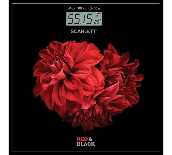 Напольные весы Scarlett электронные, стекло, 180 кг SC-BS33E027