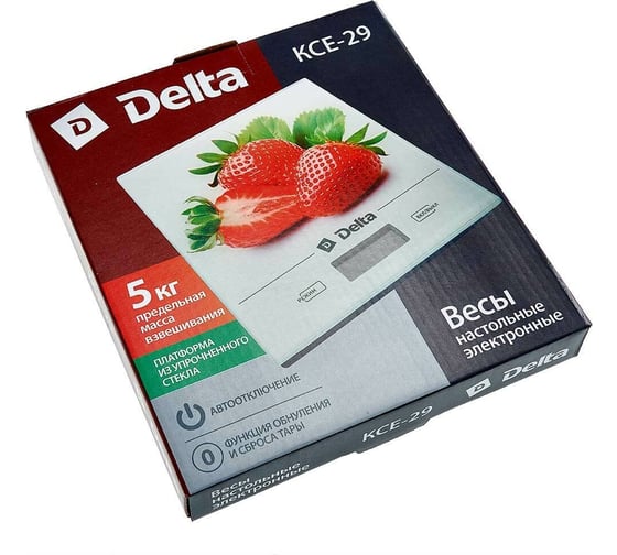 Настольные электронные весы Delta KCE-29 Клубника : 5 кг, стекло 0R-00001718
