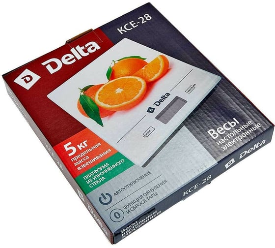 Настольные электронные весы Delta KCE-28 Апельсин : 5 кг, стекло 0R-00001717