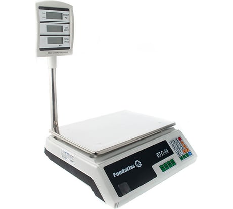 Торговые весы Foodatlas ВТС-40, 40кг/2гр УТ000007875