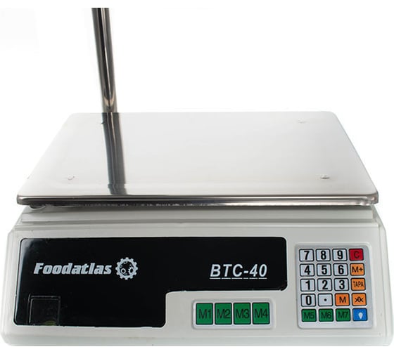 Торговые весы Foodatlas ВТС-40, 40кг/2гр УТ000007875