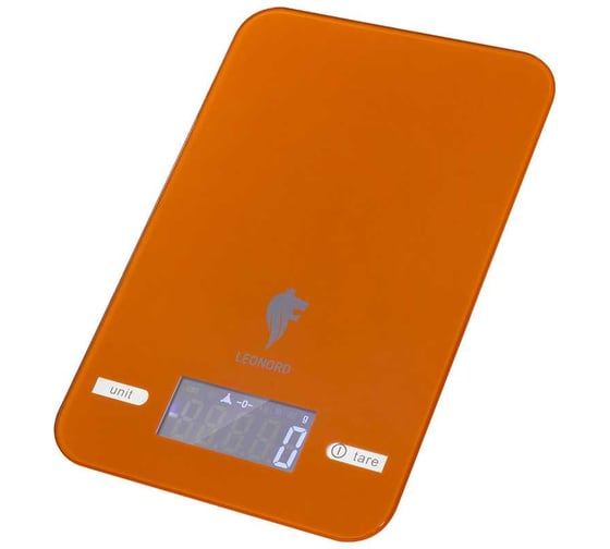 Весы кухонные электронные Leonord LE-17703, цвет оранжевый 111142 1