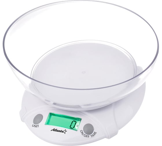 Кухонные электронные весы с чашей Atlanta ATH-6223 white 1