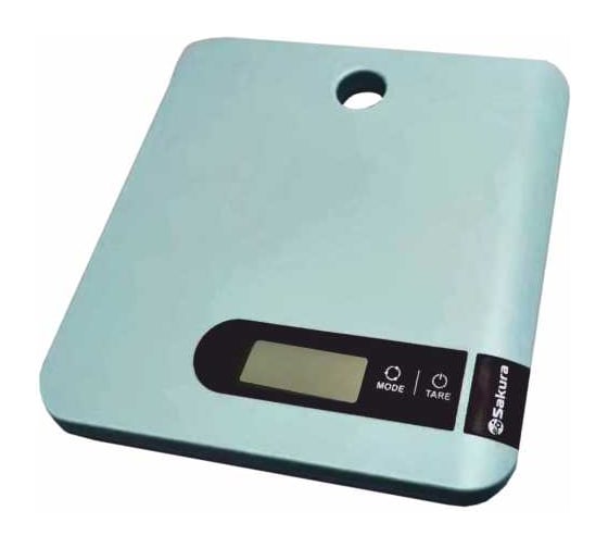 Весы кухонные Sakura SA-6051BL 5кг электронные, голубой РТ-00069827 1