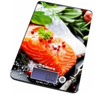 Весы кухонные Sakura SA-6075F 8кг электронные, рыба РТ-00069860