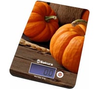 Весы кухонные Sakura SA-6075P 8кг электронные, тыква РТ-00069861