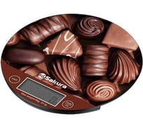 Весы кухонные Sakura SA-6076C 8кг электронные, шоколад 00000034364