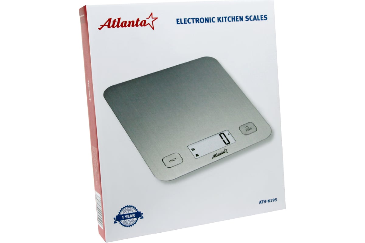 Кухонные электронные весы Atlanta ATH-6195 silver - выгодная цена .