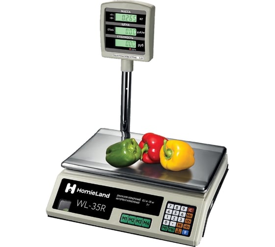 Торговые весы со стойкой HomieLand до 35 кг WL-35R 4 00-00014834 1