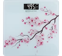 Электронные напольные весы TDM ELECTRIC Сакура, стекло, деление 0,01 кг, макс. 180 кг, 28x28 см SQ4012-0001