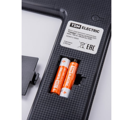 Электронные напольные весы TDM ELECTRIC Сакура, стекло, деление 0,01 кг, макс. 180 кг, 28x28 см SQ4012-0001