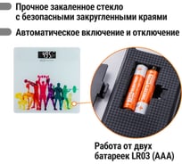 Электронные напольные весы TDM ELECTRIC Фитнес, стекло, деление 0,01 кг, макс. 180 кг, 28x28 см SQ4012-0002