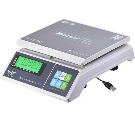 Весы MERTECH MERCURY M-ER 326AFU-15.1 LCD с USB(COM) (двойной дисплей) 3866