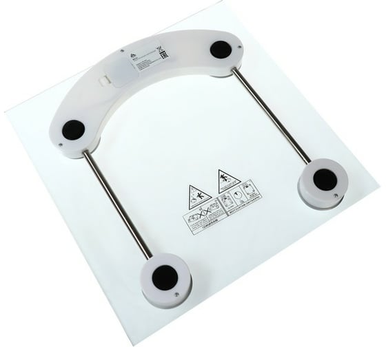 Напольные электронные весы LUAZON LVE-003 до 180 кг, 1хCR2032, стекло, белые 2580574
