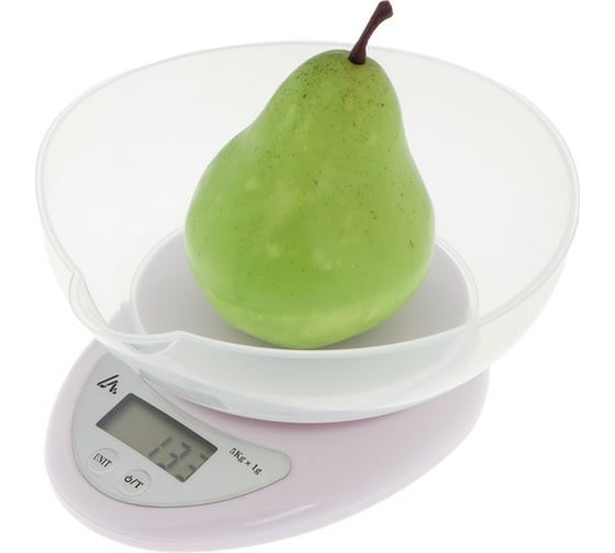 Кухонные электронные весы LUAZON LVK-706 с чашей, до 5 кг, белые 6913487