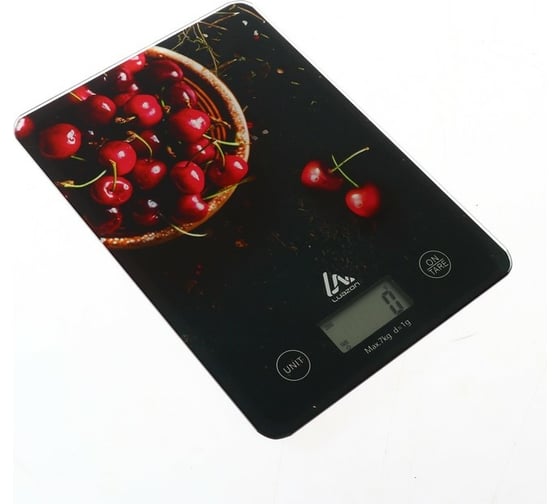 Кухонные электронные весы LUAZON LVK-702 Черешня, до 7 кг 7090558