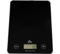 Кухонные электронные весы LUAZON LVK-702 до 7 кг, черные 3549060