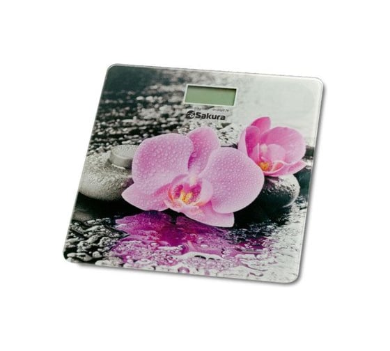 Весы напольн Sakura SA-5072F 180кг элек орхидеи 00000035783
