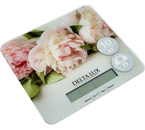 Настольные электронные весы Delta LUX DE-006KE, цветы, 10 кг Р1-00009166