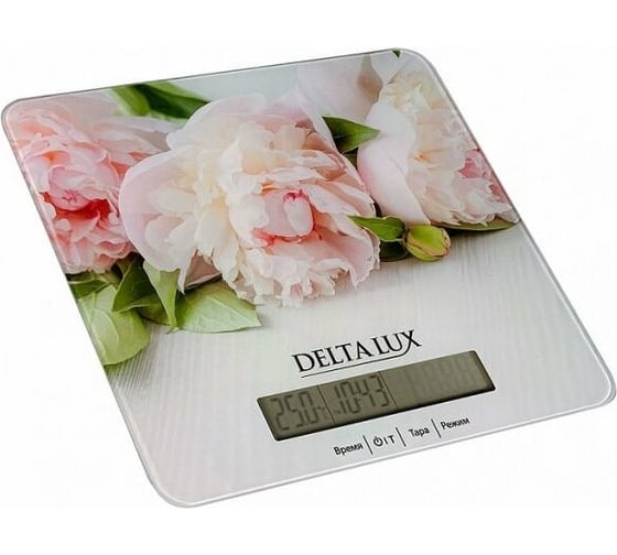 Настольные электронные весы Delta LUX DE-006KE, цветы, 10 кг Р1-00009166