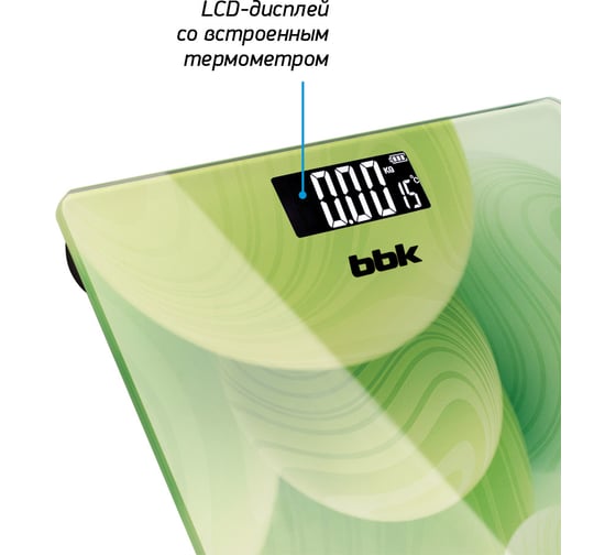 Напольные весы bbk BCS3003G зеленый ЦБ-00001583