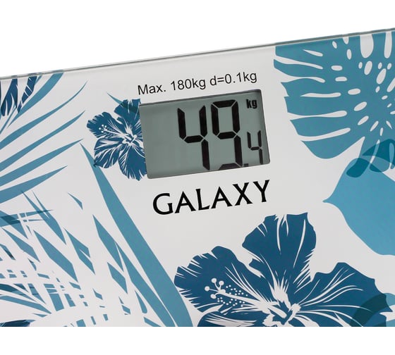 Напольные электронные весы Galaxy LINE GL 4801, белый, макс допустимый вес 180 кг, элем. пит. типа «CR2032» в комплекте, 7080148010 1