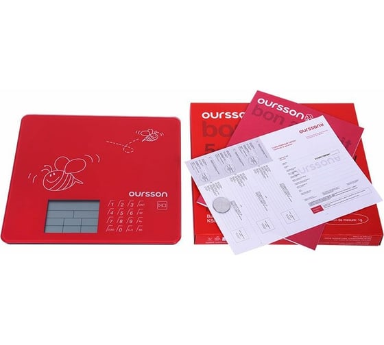 Кухонные весы OURSSON Красный KS0502GD/RD