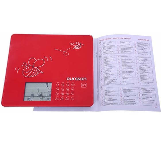 Кухонные весы OURSSON Красный KS0502GD/RD