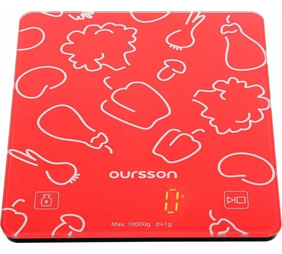 Кухонные весы OURSSON Красный KS1001GD/RD