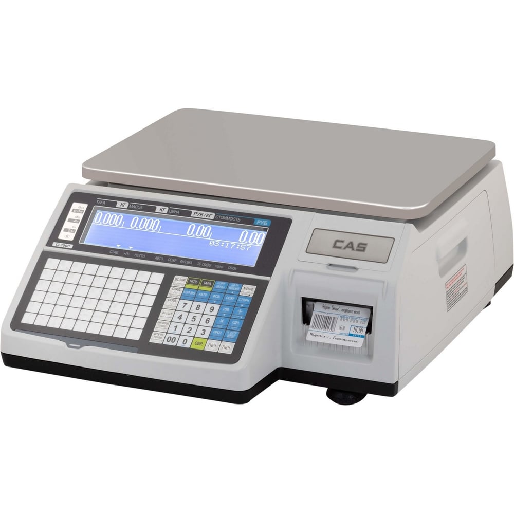 Торговые весы с печатью этикеток CAS CL3000-6B 88-00001268 - выгодная .