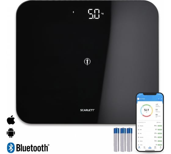 Напольные электронные весы с bluetooth Scarlett SC-BS33ED100