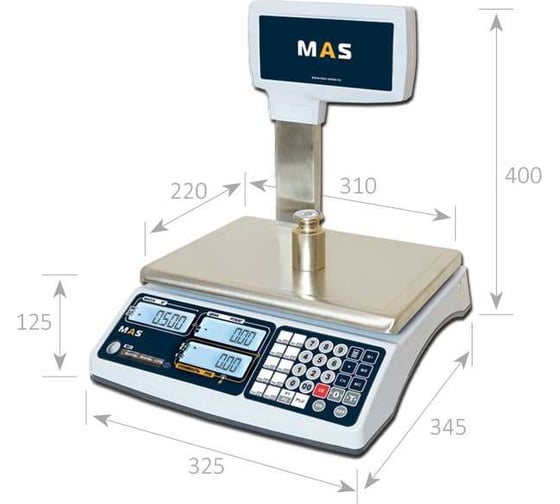 Торговые весы со стойкой MAS ter mr1-6p 7214