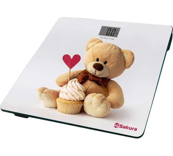 Напольные весы SAKURA SA-5071BR медвежонок 180 кг, электронные РТ-00059596