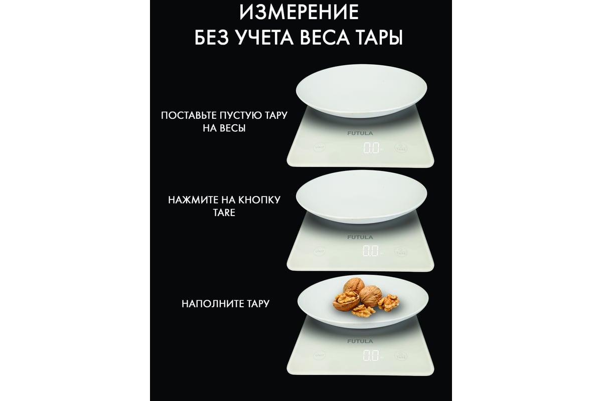 Кухонные весы FUTULA Kitchen Scale 2 White 00-00214422 - выгодная цена,  отзывы, характеристики, фото - купить в Москве и РФ