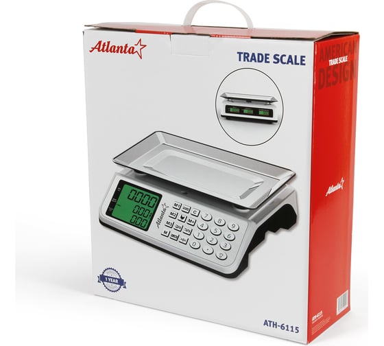 Настольные электронные торговые весы Atlanta ATH-6115 white