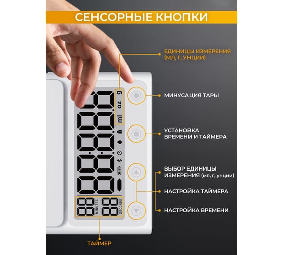 Кухонные весы FUTULA Kitchen Scale 3 (White) 00-00214716