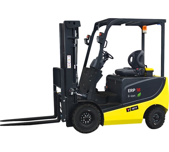 Вилочный погрузчик YETT эл. двигатель, мощн. 7,5 кВт, г/п 1800 кг, выс. подъёма 3000 мм, вилы 1070 мм, АКБ li-ion 48V/350Ah, 3 линии ERP18 li-ion M300-3W