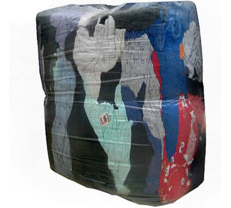 Ветошь ОФИСМАГ трикотаж эконом, лоскуты 40x60 см (±10 см) LAUT плотность 180-250 г/кв. м, 60 хлопок, 40 синтетика, 10 кг 608956