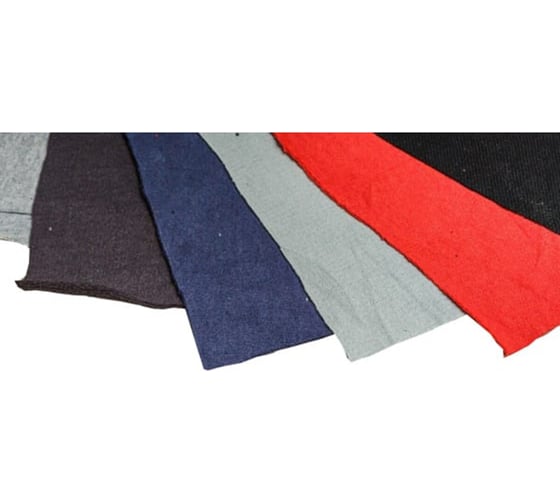 Ветошь ОФИСМАГ трикотаж эконом, лоскуты 40x60 см (±10 см), плотность 180-250 г/кв. м, 60 хлопок, 40 синтетика, 10 кг 608956
