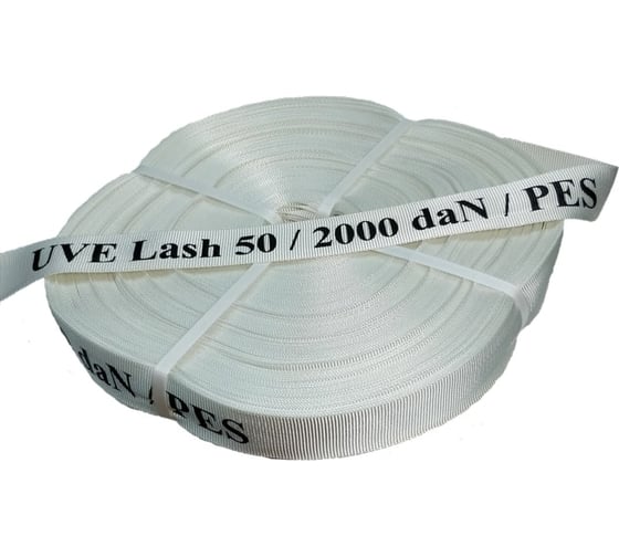 Крепежная лента UVE PES полиэстер, 50 мм, 2000 daN, ролик, 100 м lash-502000 1