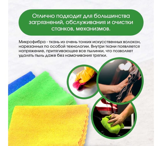 Ветошь из микрофибры Ивата брикет 10 кг 4687205810250
