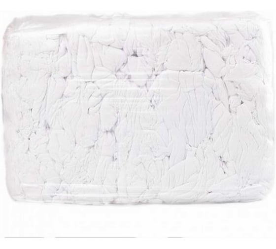 Ветошь Ивата средняя белая, трикотаж новый, брикет 10 кг 4687207092562 1